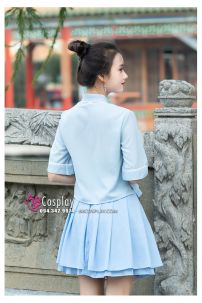 Đồ Hằng Ngatiểu Ái Áo Xanh Váy Xanh