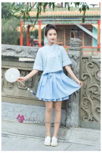 Đồ Hằng Ngatiểu Ái Áo Xanh Váy Xanh