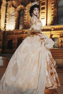 Đầm Công Nương Lavyda Vàng Gold