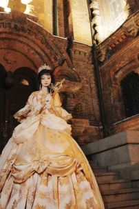 Đầm Công Nương Lavyda Vàng Gold