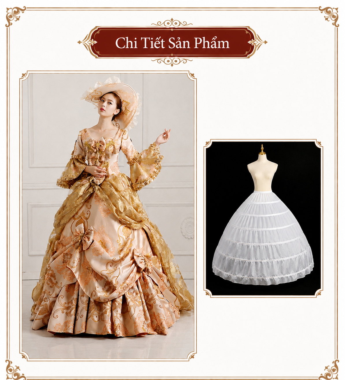 Đầm Công Nương Lavyda Vàng Gold