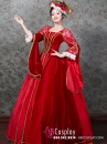 Đầm Đỏ Kiểu Châu Âu Thế Kỷ 19