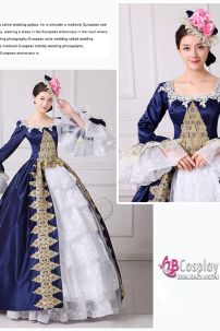 Đầm Quý Tộc Âu Mỹ - Xanh Dương