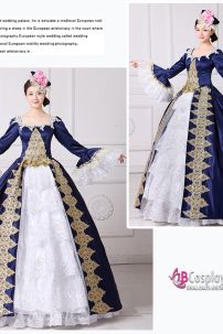 Đầm Quý Tộc Âu Mỹ - Xanh Dương