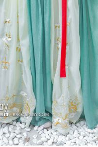 Váy Múa Đôn Hoàng - Bạc Hà Lục Phấn