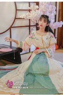 Váy Múa Đôn Hoàng - Bạc Hà Lục Phấn