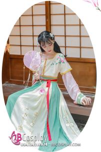 Váy Múa Đôn Hoàng - Bạc Hà Lục Phấn