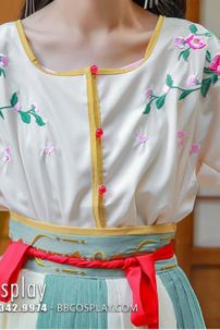 Váy Múa Đôn Hoàng - Bạc Hà Lục Phấn