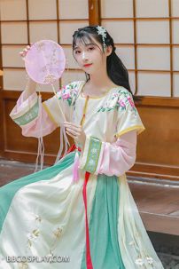 Váy Múa Đôn Hoàng - Bạc Hà Lục Phấn