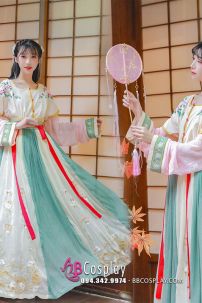 Váy Múa Đôn Hoàng - Bạc Hà Lục Phấn