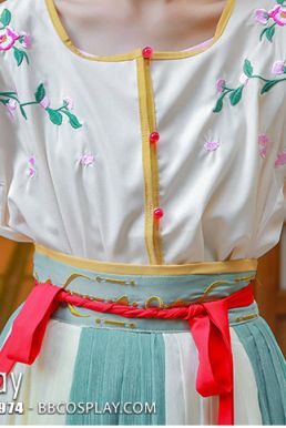 Váy Múa Đôn Hoàng - Bạc Hà Lục Phấn