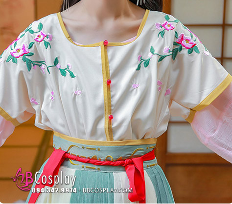 Váy Múa Đôn Hoàng - Bạc Hà Lục Phấn