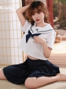 Đồ Seifuku - Đầm Nữ Sinh Nhật Hoa Đào Trắng Cơ Bản