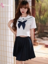 Đồ Seifuku - Đầm Nữ Sinh Nhật Hoa Đào Trắng Cơ Bản