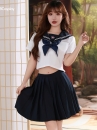 Đồ Seifuku - Đầm Nữ Sinh Nhật Hoa Đào Trắng Cơ Bản
