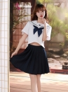 Đồ Seifuku - Đầm Nữ Sinh Nhật Hoa Đào Trắng Cơ Bản