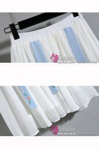 Đồ Nữ Sinh Dân Quốc Áo Xanh Váy Trắng