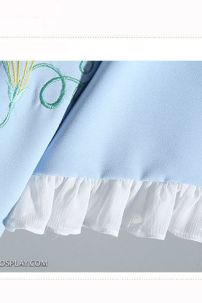 Đồ Nữ Sinh Dân Quốc Áo Xanh Váy Trắng