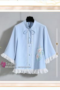 Đồ Nữ Sinh Dân Quốc Áo Xanh Váy Trắng