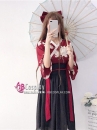 Trang Phục Hằng Nga Hoa Trà Áo Đỏ Váy Đen