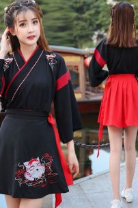 Hán Phục Cách Tân Trung Hoa Mèo Ngố Đen