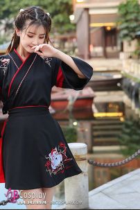 Hán Phục Cách Tân Trung Hoa Mèo Ngố Đen