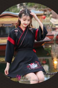 Hán Phục Cách Tân Trung Hoa Mèo Ngố Đen