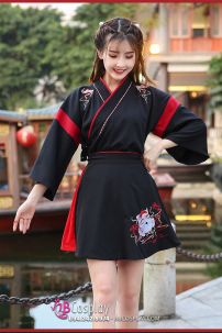 Hán Phục Cách Tân Trung Hoa Mèo Ngố Đen