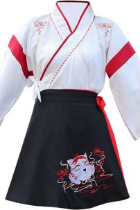 Hán Phục Cô Gái Trung Hoa Mèo Ngố Áo Trắng