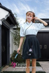 Hán Phục Cách Điệu Hiện Đại Bạch Thố