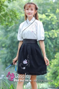 Hán Phục Cách Điệu Hiện Đại Bạch Thố