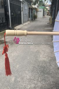 Dù Vải Cổ Trang Hoa Anh Đào Màu Đỏ