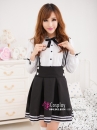 Nữ Sinh Trung Học Tay Dài Trắng Đen Giá Rẻ
