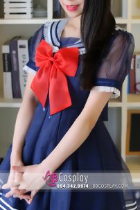 Nữ Sinh Kiểu Thủy Thủ Nhật Hàng May Thanh Lí
