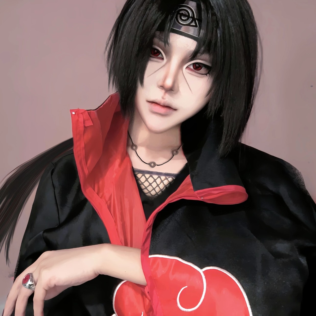 Áo Khoác Akatsuki Cổ Cao