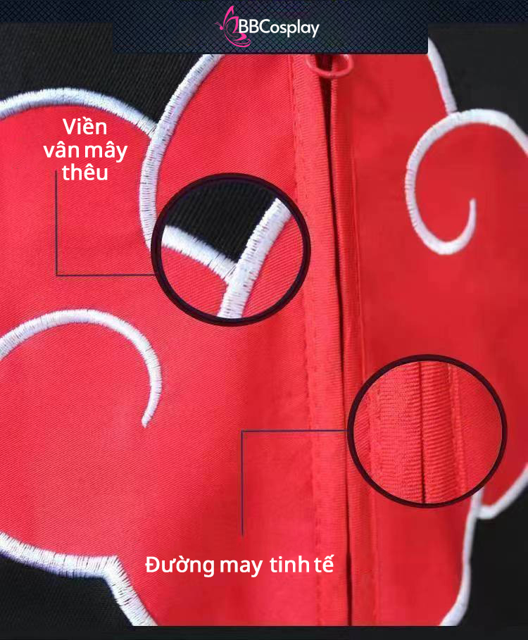 Áo Khoác Akatsuki Cổ Cao