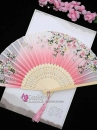 Quạt Vải Uchiwa Nhật Bản Hoa Đào