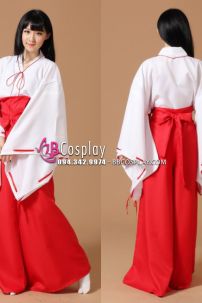 Trang Phục Hakama Cosplay Nhật Bản Kikyou - Inuyasha