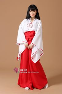 Trang Phục Hakama Cosplay Nhật Bản Kikyou - Inuyasha