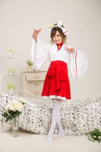 Waloli Cosplay Houki Shinonono Kitsune Miko
