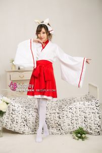 Waloli Cosplay Houki Shinonono Kitsune Miko