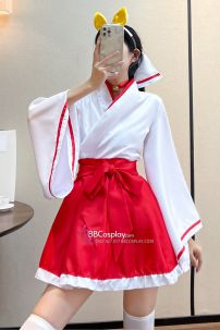 Waloli Cosplay Houki Shinonono Kitsune Miko
