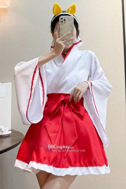 Waloli Cosplay Houki Shinonono Kitsune Miko