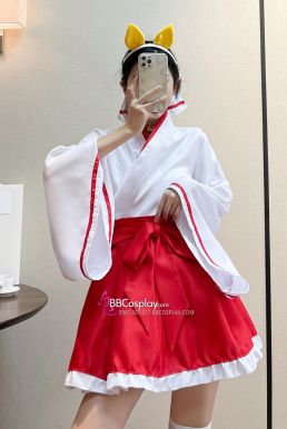 Waloli Cosplay Houki Shinonono Kitsune Miko