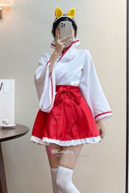 Waloli Cosplay Houki Shinonono Kitsune Miko