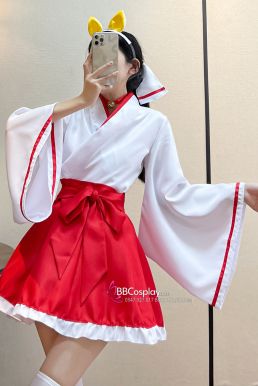 Waloli Cosplay Houki Shinonono Kitsune Miko