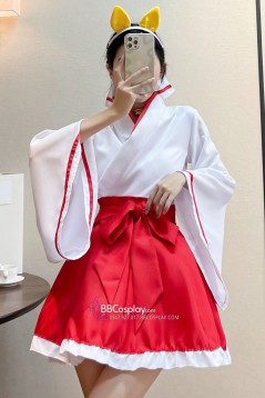 Waloli Cosplay Houki Shinonono Kitsune Miko