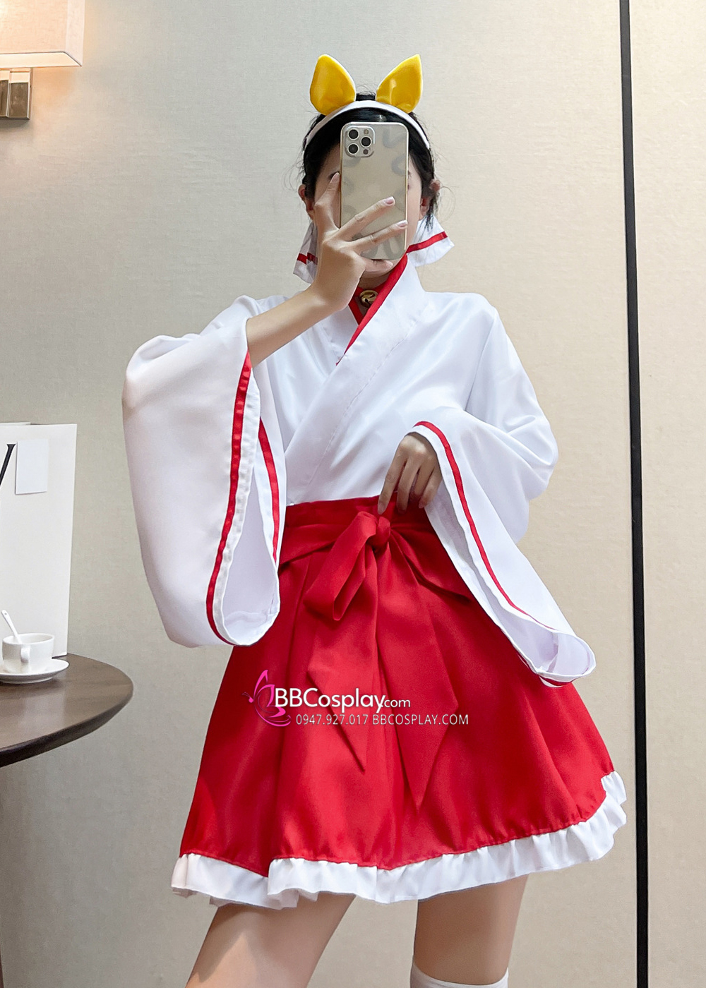 Waloli Cosplay Houki Shinonono Kitsune Miko