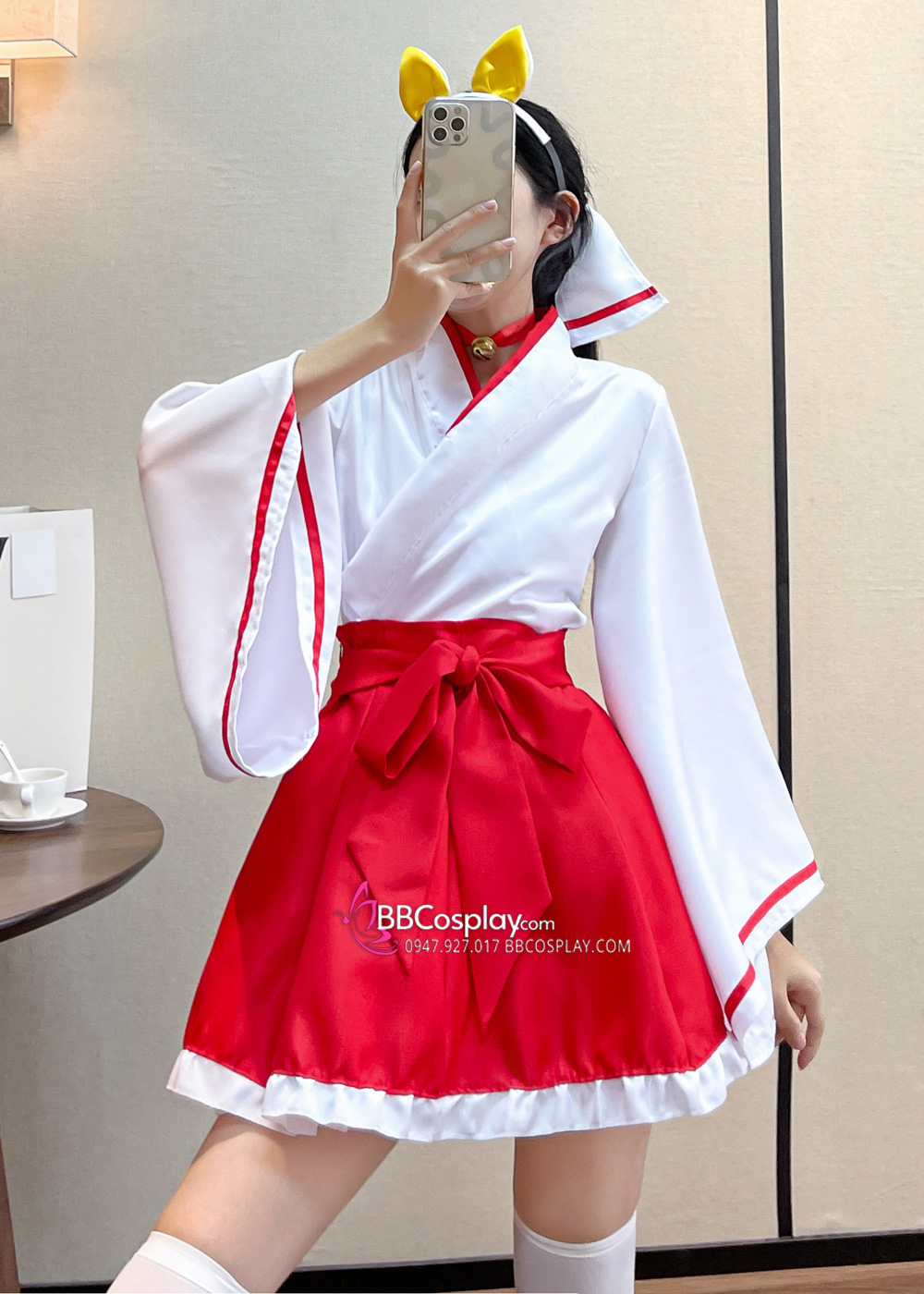 Waloli Cosplay Houki Shinonono Kitsune Miko