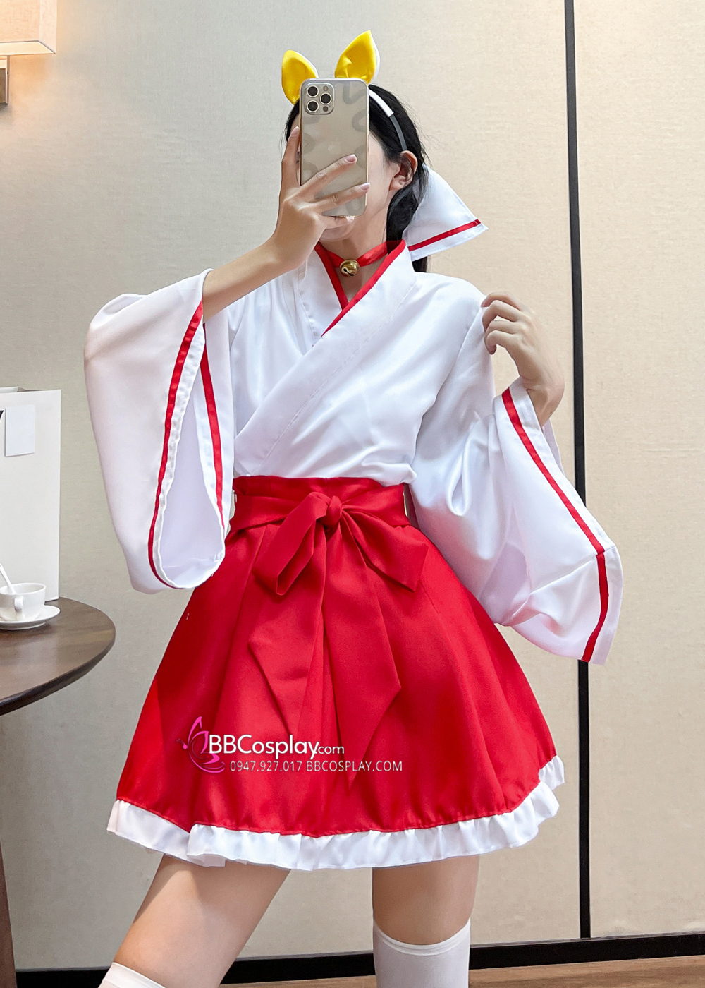 Waloli Cosplay Houki Shinonono Kitsune Miko